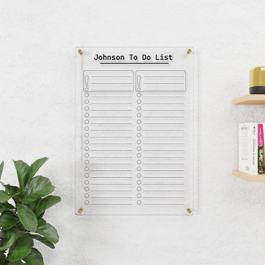 Acrylic Calendar To Do List Board